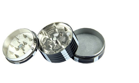 New Metal Three Layers Poker Style Herbal Herb Tobacco Grinder Hand Muller Black for Smoking Pipe Accessories