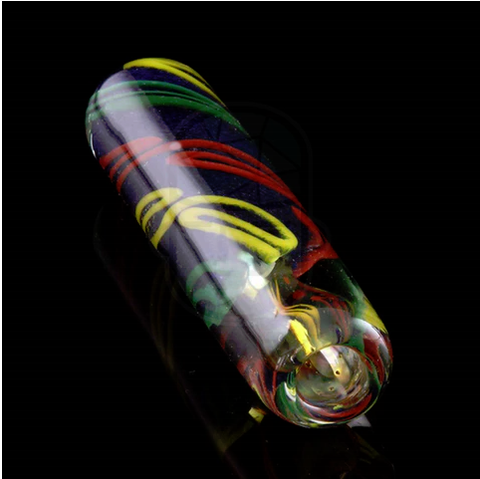 Heavy Fumed Frit Rasta Chillum