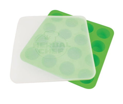 1-  Herbal Chef Silicone Tray w/ Lid - Green Eggs