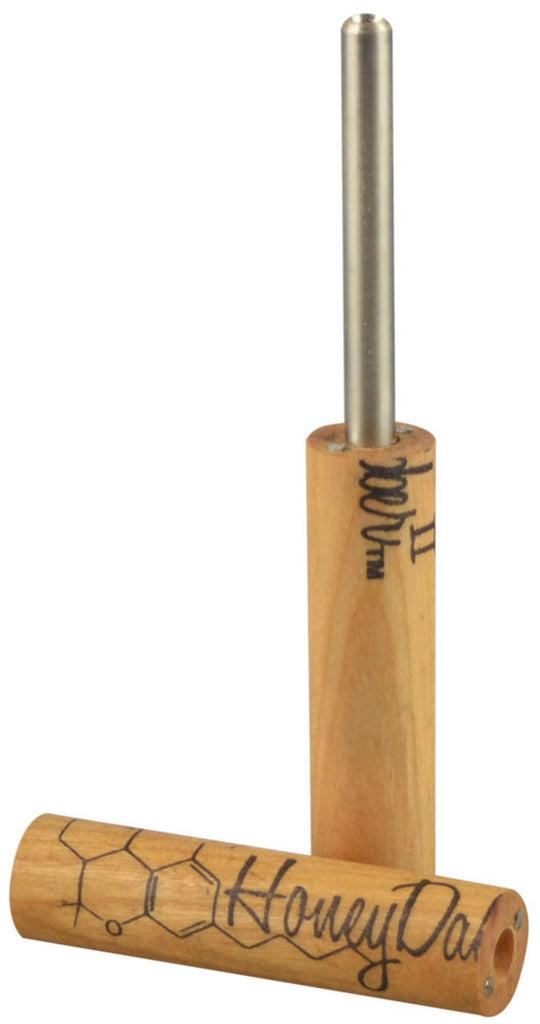 1-  Honey Dabber II Cherry Wood & TI Vapor Straw - 5"