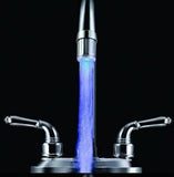 Hot Water Faucet Light Led Three Colors Changing Glow Shower Stream Tap