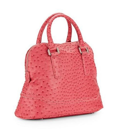 Ivanka Trump Ava Dome Ostrich-Embossed Faux Leather Satchel