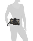 Joseph D'arezzo Moto Jacket Clutch 7", Black, Medium, faux leather