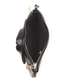 Joseph D'arezzo Moto Jacket Clutch 7", Black, Medium, faux leather