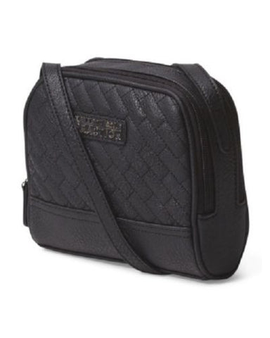 Nicole Miller Vicky Tote 11",19",Black, Medium,polyester,trim:polyvinyl chloride