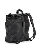 Kensie Chain Trimmed Faux Leather Backpack 10-14", 11", 12", 5.5", Black and Med