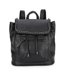 Kensie Chain Trimmed Faux Leather Backpack 10-14", 11", 12", 5.5", Black and Med