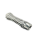 Latticino Chillum w/ marbles & maria rings