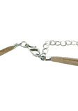 Leather Chain White Rocks Fake Glass Beads