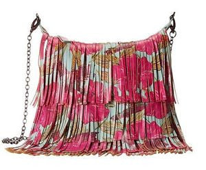 Madden Girl Baxter Fringe Floral Crossbag 23",9",9.5",Cross-Body, Medium,Multi