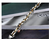 Men Jewelry Punk Rock Stainless Steel Bracelet Silver Golden texture Link Chain Bracelets for men as gifts