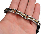 Men Jewelry Punk Rock Stainless Steel Bracelet Silver Golden texture Link Chain Bracelets for men as gifts