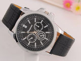 Mens Luxury Wrist Watches Faux Leather Analog Watch