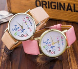 Multicolor Whatever I'm Late Anyway Watch Fashion Women Leather Letters Quartz