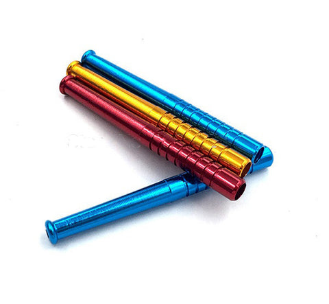 NEW Colors 80mm Top Fashion Mini Metal Portable Pipe Cigarette Shape Smoking Weed Pipes Tobacco Hookah Pipes