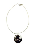 Napier Pleated Chrome Cable Style Chain Chrome Plated Charm