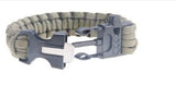 New 550Lb Paracord Survival Buckle With Flint&Whistle&Cutter,