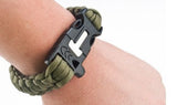 New 550Lb Paracord Survival Buckle With Flint&Whistle&Cutter,