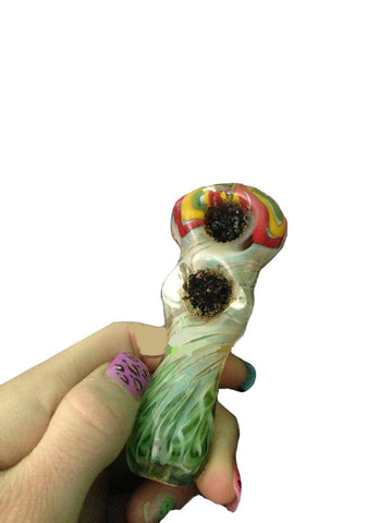 New Design Double Bowl The Beatiful Color ,Teady Glass From Radiant Glass Factory