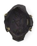 Nicole Miller Vicky Tote 11",19",Black, Medium,polyester,trim:polyvinyl chloride