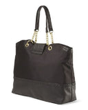 Nicole Miller Vicky Tote 11",19",Black, Medium,polyester,trim:polyvinyl chloride