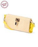 Nila Anthony Cross Body With Lock Detail Pic 10", 44", 5", Medium, Yellow,
