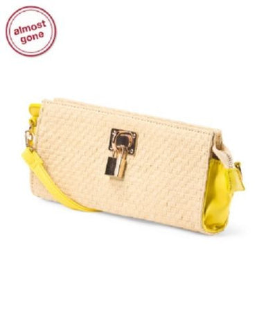Nila Anthony Cross Body With Lock Detail Pic 10", 44", 5", Medium, Yellow,
