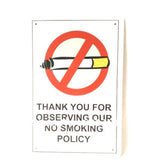 No Smoking Painting Tin Sign Bar Pub Home Wall Decor Retro Metal Art Poster