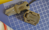 Outdoor Mini Portable Knife EDC Beatles Backpack BUCKLE molle System Gear Blade Survival Tool