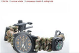 Outdoor Travel Kit Camping Flint Fire Starter Compass Watch Whistle