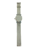 Paidu Silver Mesh Band Chrome Rim Black/White Watch