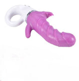 Purple Female Masturbation Vibrator Dildo Triple Stimulation Adult Sex Products