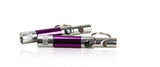 Purple Multifunction Aluminum Led Pocket Mini Flashlight,Keyring,Whistle,Compass