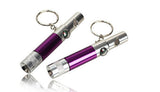 Purple Multifunction Aluminum Led Pocket Mini Flashlight,Keyring,Whistle,Compass