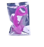Purple Silicone Curved Comfort Anal Butt Plug Toy and Phthalate Free