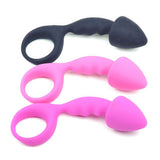 Purple Silicone Curved Comfort Anal Butt Plug Toy and Phthalate Free