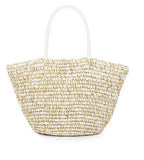 Saks Fifth Avenue Metallic Straw Tote