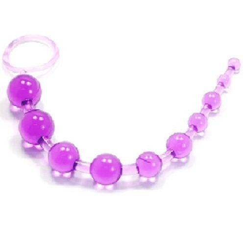 Sassy 10 Beads jelly Anal Toy,Handy Retrieval Ring,Perfect For Beginners