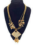 Shell Necklace Tan Color 10" Gold Beaded Chain