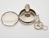 Silvery White Portable Pocket Round Pendant Ashtray