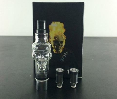 Skull Wax Glass Globe Tank waxVaporizer Clearomizer Atomizer for Ego Series ego Electronic Cigarette(1*Wax-T3)