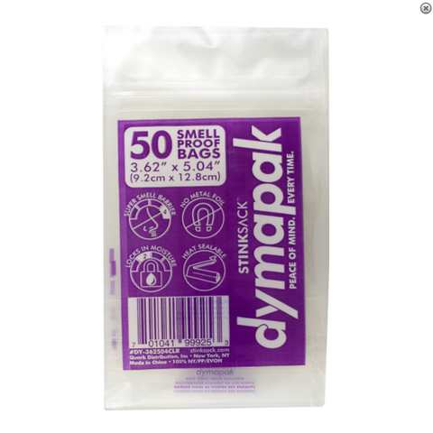 Smell Proof Bags - 18 ounce - Clear - 50pc