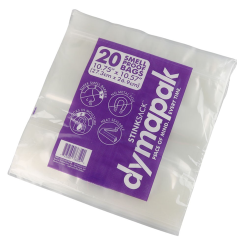 Smell Proof Bags - 1 Gallon - Clear - 20pc