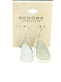 Sonoma Life+Style Earrings White Triangle Faux Glass