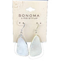 Sonoma Life+Style Earrings White Triangle Faux Glass