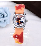 Spiderman Watches Children Cartoon Watch Kids Cool 3-D Rubber Strap Quartz Watch