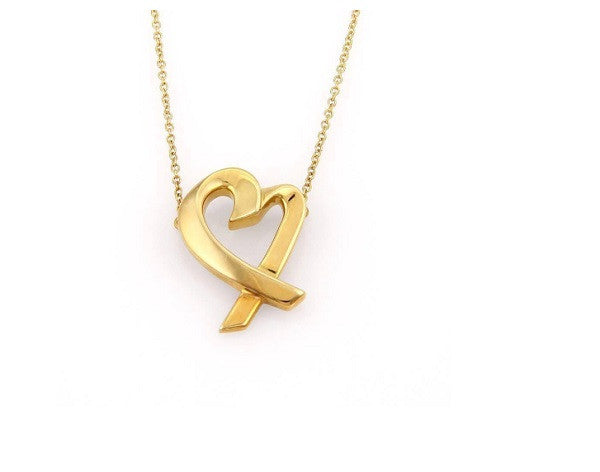 Tiffany & Co. Paloma Picasso 18K Yellow Gold Loving Heart Necklace