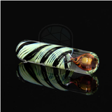Ultra heavy color changing green slime and black chillum with gold and silver fuming