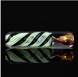 Ultra heavy color changing green slime and black chillum with gold and silver fuming