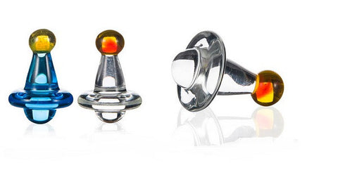 1-PC Universal Colored glass UFO carb cap Hat style dome for Quartz banger Nails glass water pipes, dab oil rigs